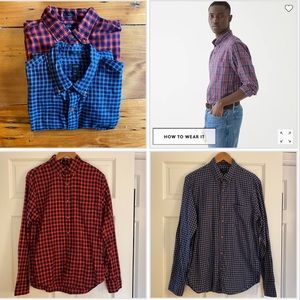 Lot of 2 J. Crew Slim Flannel Shirts